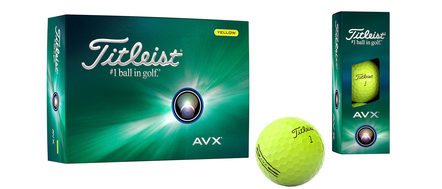 Titleist AVX 2024 Gelb 12 Stück - golfballversand