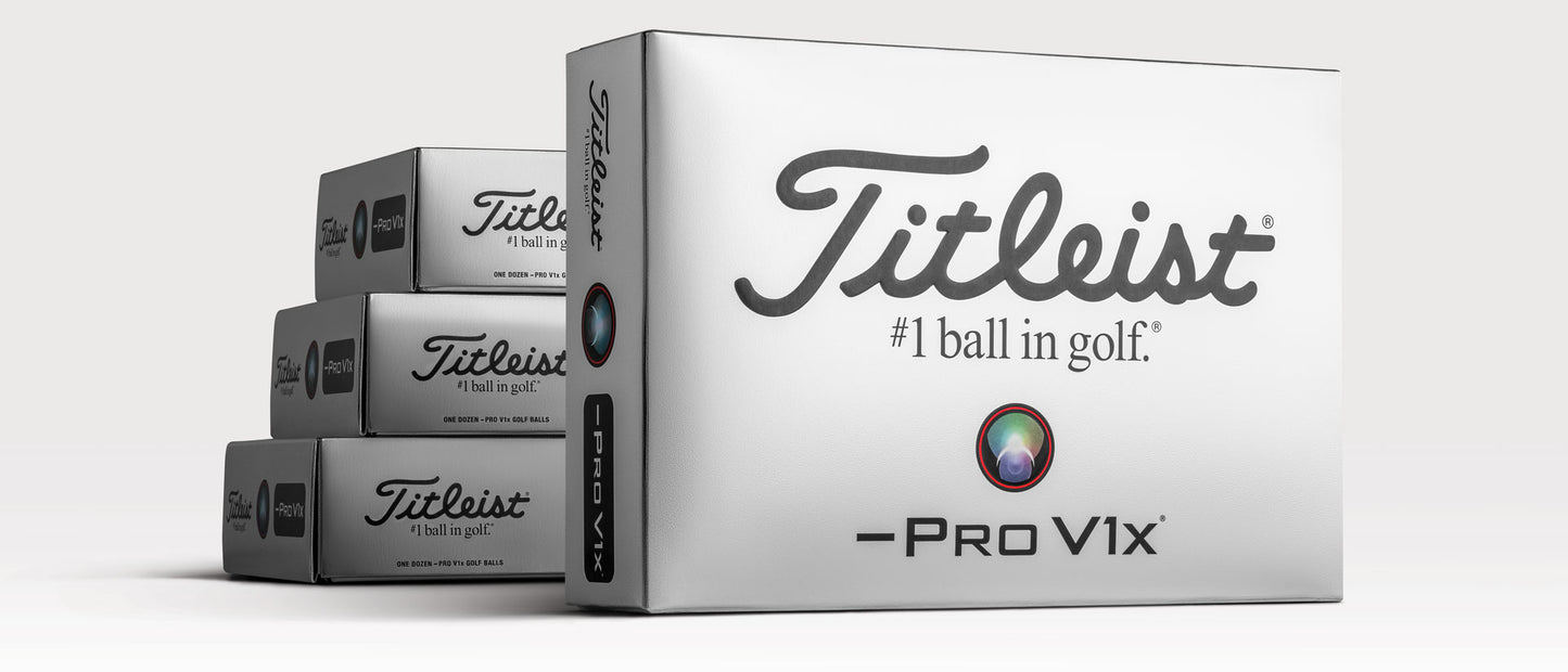 Titleist Pro V1x Left Dash Weiss 3+1 Dutzend Gratis