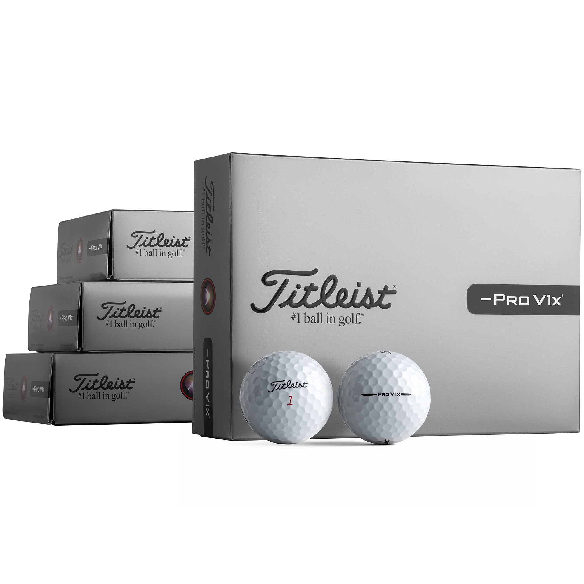Titleist Pro V1x Left Dash Weiss 3+1 Dutzend Gratis