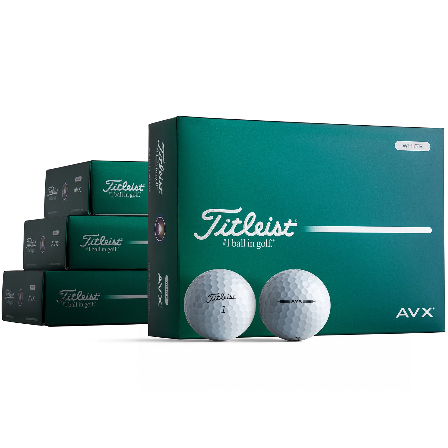 Titleist AVX Weiß 3 + 1 Dutzend Gratis