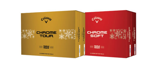 Xmas Double Dozen - Chrome Soft oder Chrome Tour Triple Track Weiss 24 Bälle